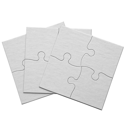 Inovart 4 x 4 in. Lil Ones Blank Puzzles - 4 Piece - 12 Per Pack IN382032